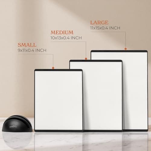 SMIRLY Plastic Cutting Board Set with Holder 3 Pieces, Non-Slip Dishwasher Safe Chopping Boards for Kitchen, Black & White - Thumbnail 3