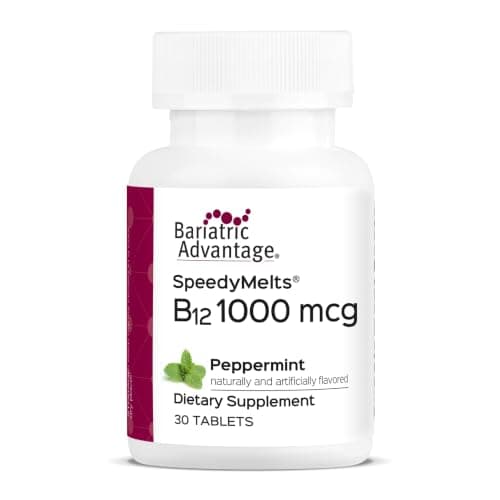 Bariatric Advantage B-12 Speedy Melts, Vitamin B12 1000 mcg Supplement, Fast Melting with 200 mcg of Folic Acid for Nutritional Support - Peppermint, 30 Count - Image 1