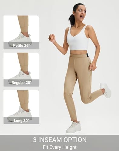 M MAELREG Women's Joggers with Pockets Stretchy High Waisted Sweatpants Drawstring Lightweight Athletic Track Pants - Thumbnail 4