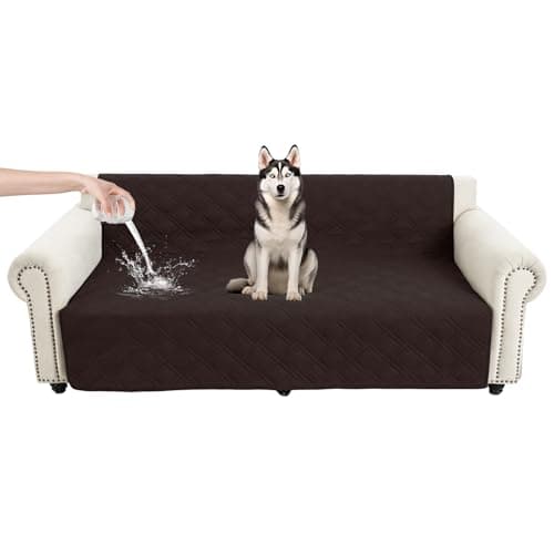 Vmeyiek 100% Waterproof Dog Bed Cover Pet Blanket 52"x82", 7-Layer Reversible Washable Bed Mat for Furniture Couch Sofa Car (Chocolate+Coffee) - Image 1