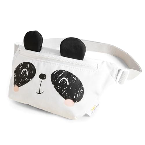 SUNVENO Kids Fanny Pack, Cute Panda Cartoon Waist Bag for Boys & Girls, Adjustable Crossbody Belt Pouch Ages 2-8, Travel Beach & Birthday Gift - Image 1