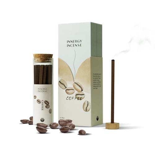 Innergy Coffee Incense Sticks for Focus & Energy - Natural Aromatherapy Home Fragrance for Home Office, Morning Routine and Winter Productivity Boost - Image 1