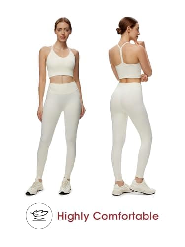 NANJI Seamless Leggings for Women - Scrunch Butt Lifting No Front Seam Mid Waist Squat Proof Active Workout Gym Yoga Pants (Small, Cannoli Cream) - Thumbnail 2