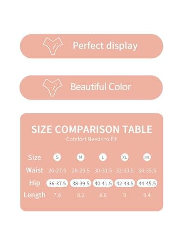 Hellopopgo Seamless Thongs For Women No Show Thong Seamless Underwear 6-Pack Panties Breathable V-waisted Thongs,S - Thumbnail 5