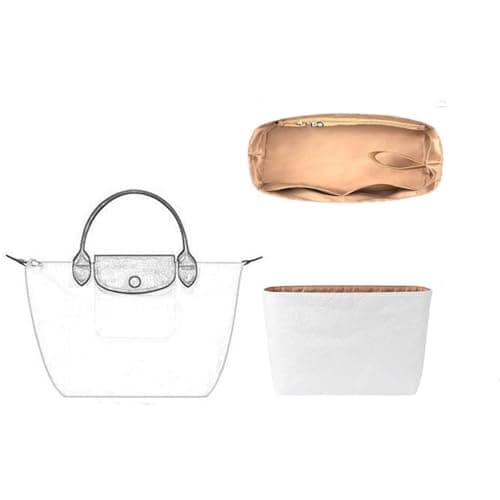 Eorakla Slim Purse Organizer Insert for Longchamp Le Pliage Medium – Lightweight Tyvek Handbag Organizer, Structured Bag Insert with Multi Pockets, Water-Resistant & Durable - Image 1
