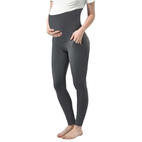 Stanpetix Maternity Joggers for Women - Maternity Casual Pants Activewear Women's Pregnancy Sweatpants with Pockets (Grey,Large) - Image 1
