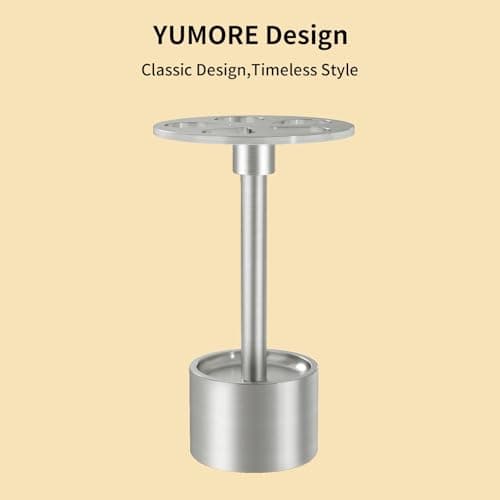 YUMORE Toothbrush Holder Stand Stainless Steel Tooth Brush Holder Bathroom Countertop Organizer Storage (Brushed Nickel) - Thumbnail 4