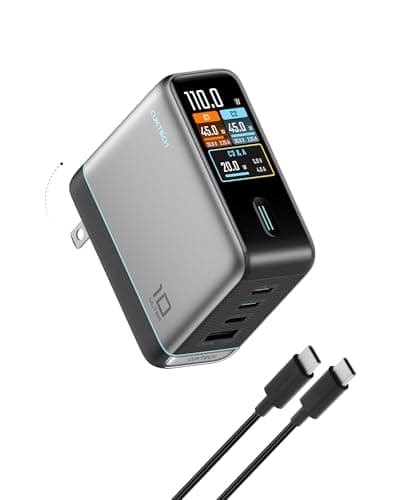 CUKTECH 100W Wall Laptop Charger, 4-Port GaN USB C Charger Block, Smart Display and Touch Control, Fast Charging Power Adapter for MacBook, iPhone 17/16 Series, Galaxy S26, Pixel (Cable Included) - Image 1
