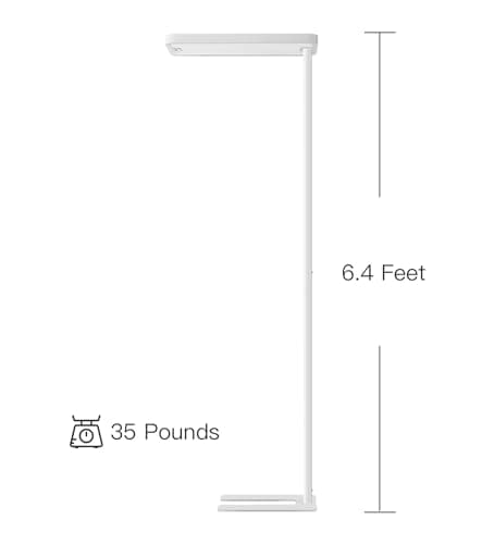 PalFish Pure Light Floor Lamp, Motion Sensor, 9500LM, 4000K, Dimmable - Thumbnail 3