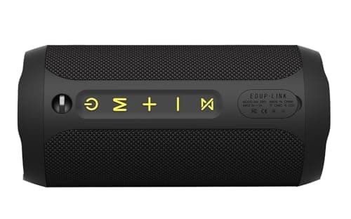EDUPLINK Bluetooth Speaker, IPX7 Waterproof Portable Wireless Speaker with 20W Stereo Sound and Deep Bass, 20H Playtime, TWS Pairing, TF Card Slot, Black - Thumbnail 2