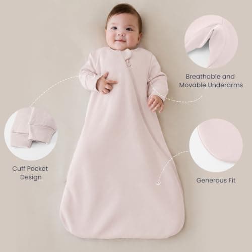 Unisex Sleeping Bag for Babies and Toddlers 1.0 Tog Sleep Sack 18-36 Months, Newborn Sleep Sack, Wearable Blanket Baby, Sleep Sack with Sleeves, Gifts for Baby - Thumbnail 6