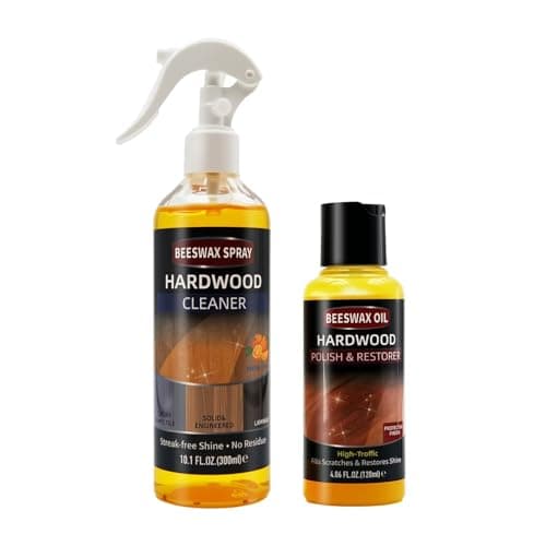 YYSTEBS Furniture Polish Kit: Wood Cleaner Spray & Nourishing Care Oil – For Floors, Kitchen Tables, Desks & All Home Wood Furniture (300ml+120g) - Image 1