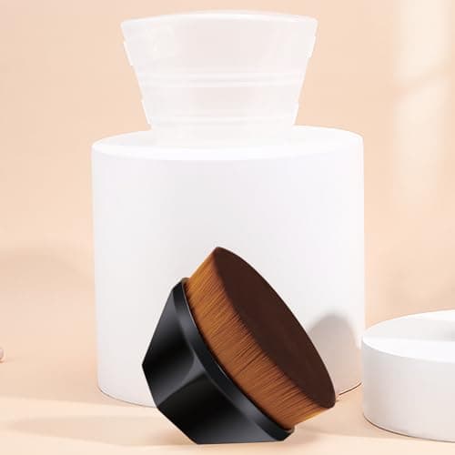 DUcare Large Kabuki Body Brush for Self Tanner Foundation Makeup Brushes For Face or Body Makeup, Works With Liquid or Cream Foundation,Kabuki Blend Makeup - Thumbnail 6