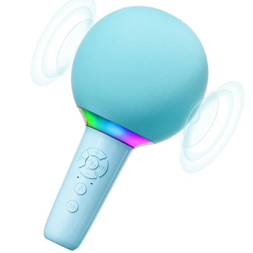 Wireless Kids Karaoke Microphone Karaoke Mic Speaker with LED Light - Image 1