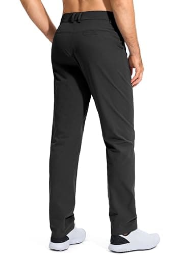Pudolla Men's Golf Pants Stretch Work Pants for Men Dress Comfy Pants 34 Lightweight Quick Dry Casual Trousers(Black 30Wx34L) - Thumbnail 2