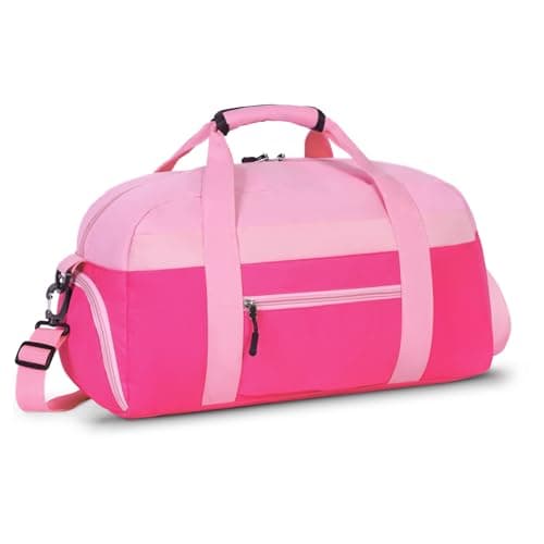 WOOMADA Travel Duffle Bag, Weekend Bag with Wet Pocket & Trolley Sleeve, Overnight Bag With Shoe Compartment, Fit for Sports Practice, Travel and Gifts(pink) - Image 1
