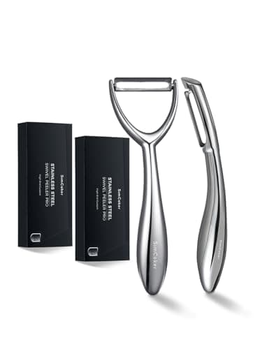 Y & I Peeler Set – Multi-Purpose Vegetable Peeler, 304 Stainless Steel Potato Peeler with Ultra-Sharp Serrated Blade & Ergonomic Handle (2-Year Warranty)