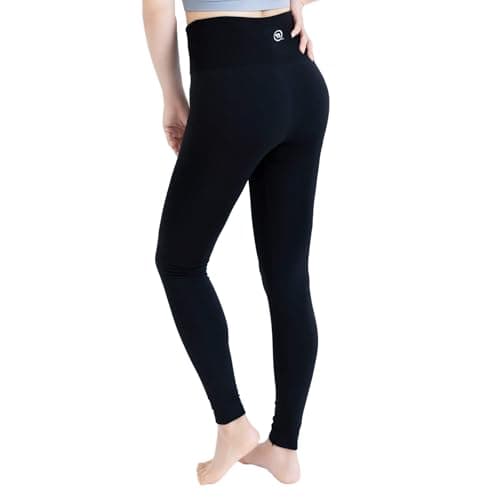 TRIUNION 3 Pack Fleece Lined Leggings Women - High Waisted Winter Leggings for Women Tummy Control Warm Yoga Workout Pants, Black,S/M - Thumbnail 2