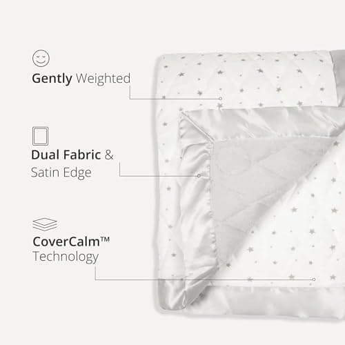 Dreamland Baby 4lb Weighted Blanket for Kids. Breathable Dual Fabrics with Minky Cooling Side & Cozy Microfleece on Reverse. Mom-Owned US Business, Premium Materials (Ocean Blue) - Thumbnail 5