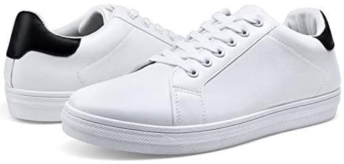 Jousen Men's Fashion Sneakers White Shoes for Men Casual Lightweight Shoes(AMY871 Black 10) - Thumbnail 6