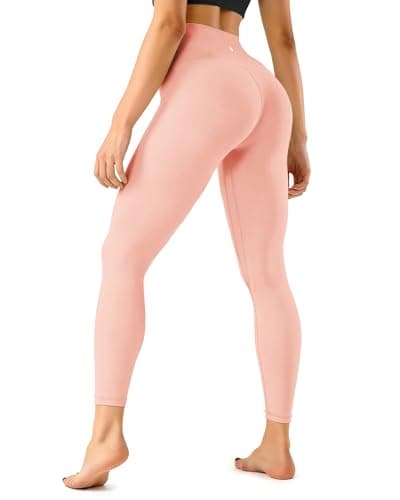 Buttery Soft Second-Skin High Waisted 7/8 Blush Pink Leggings for Women
