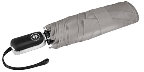 Compact Mini Umbrella Automatic - Folding Travel Umbrella, Micro & Mini Design for Women Purse or Pocket, Auto Open Close，Gray - Image 1