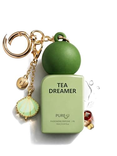 PUREU Zesty Ginger Amber Pheromone Perfume Oil for Women & Men, Long Lasting Skin Scent Cologne Roll On with Clip-On Keychain, Portable Travel Size Fragrance for On-the-Go & Workout, 10ml (0.34 fl oz) - Image 1