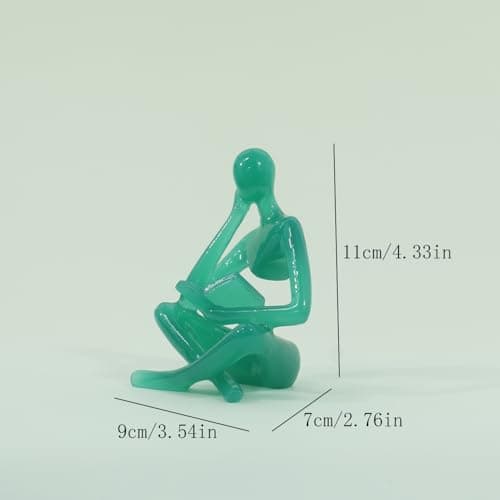 YeseeYe Bookshelf Decor Thinker Statue - Abstract Art Reading Sculpture Modern Home Decoration Figurine for Living Room Office Shelves Coffee Table Desk Decor - Thumbnail 2