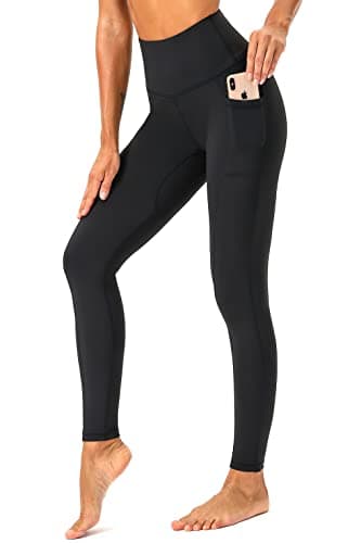 KUTAPU Essential 7/8 Length Workout Leggings for Women High Waisted Compression Yoga Pants 25'' Black XS - Image 1