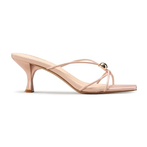 GigiMemo Women's Kitten Heels Sandals Square Open Toe 1.8-2 Inch Heeled Sandals for Women Fashion Dressy Sandals - Thumbnail 6