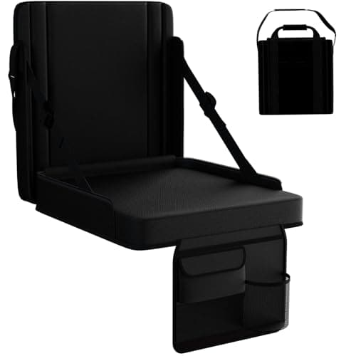 janiry Stadium Seats with Back Support 1PACK Adjustable Bleacher Chairs with Back and Cushion Bleacher Seat with Cup Holder, Carry Handle & Shoulder Strap for Outdoor Sports Events, Picnics, Black - Image 1