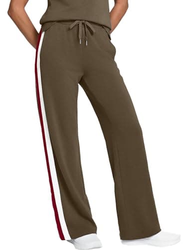 Casly Lamiit Women's 2 Piece Outfits Travel Set Track Suits Casual Shorts Workout Set Short Sleeve Crew Neck Jumpsuits Coffee XS - Thumbnail 3