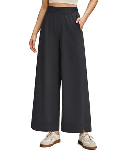 G4Free Womens Lightweight Track Pant with Pockets Cropped Stretchy Wide Leg Jogging Casual Trousers Ankle Travel Pant(Black,XXL,Tall) - Image 1