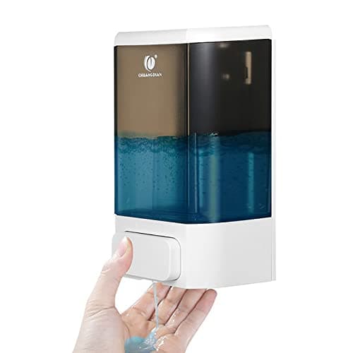 CHUANGDIAN Manual Liquid Soap Dispenser, Wall Mount, 34oz, White - Image 1