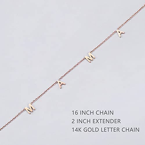 Mothers Day Gifts for Mom, for Wife - 14K Gold Mama Necklace- First Mothers Day Gifts for New Mom - Hypoallergenic, Water-Resistant & Tarnish-Free - Momma Necklace for Women - For Mother to Be - Thumbnail 4