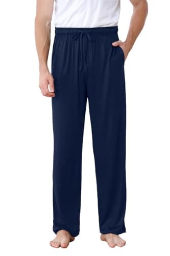 Men's Pajama Pants Soft Jogger Sleep Pants Lounge Pants with Pockets Adjustable Drawstring Casual Sleepwear for All Seasons - Image 1