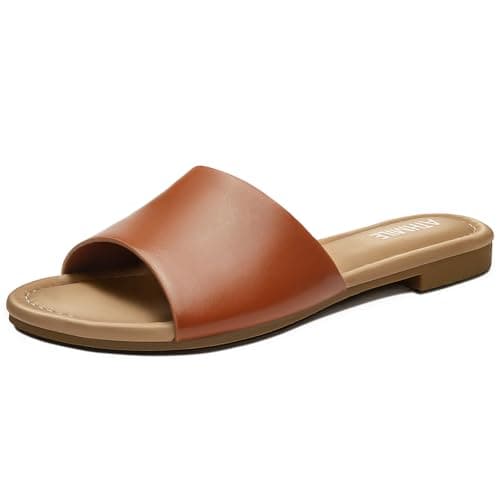 ATHMILE Sandals for Women 2026 One Band Womens Sandals Dressy Open Toe Flats Summer Slides for Casual Party Cute Beach - Image 1
