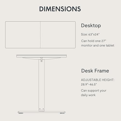 FLEXISPOT 63x24 Inch Electric Height Adjustable Standing Desk for Home & Office, Splice Board Desk for Computer Workstation, Study, or Creative Setup, Maple - Thumbnail 5
