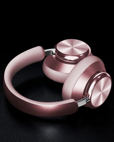 Wentronic Y03 Bluetooth Headphones Wireless Active Noise Cancelling Over Ear Headphones 48 Hours Playtime High Sound Quality 6 EQ Music Mode Headphones with Soft Ear Cushion - Pink - Thumbnail 5