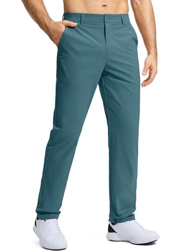 Pudolla Golf Pants for Men Stretch Dress Pants Mens Work Pants 32 Lightweight Quick Dry Casual Slacks Trousers with Pockets(Vivid Blue 32Wx32L) - Image 1