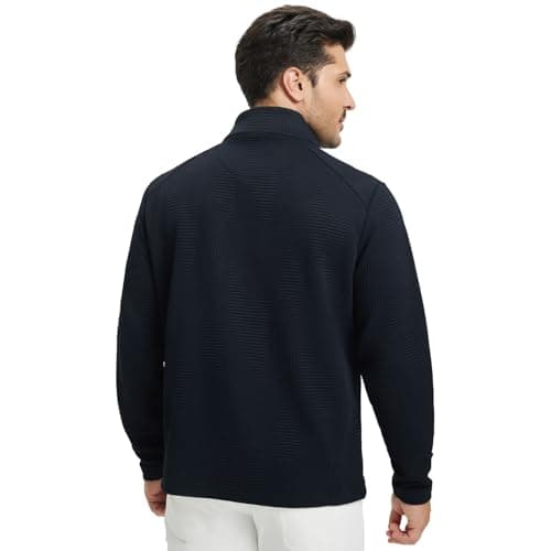 M MAELREG Mens Golf Jackets with Chest Pocket Loose Fit Zip Up Long Sleeve Windproof Warm Sports Golf Winter Jacket - Thumbnail 3