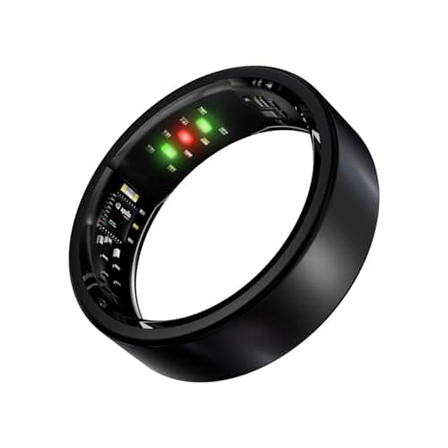 Victormont Vic Ring, Ultra-Light Titanium Smart Ring, 7-Day Battery Life, Fitness/Sleep/Stress Tracker for Women & Men, No APP Subscription Fees, IP68 Waterproof, iOS & Android Compatible (Black, 9)