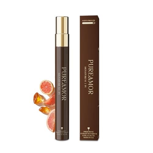 PUREAMOR Pheromone Perfume for Women, Signature N1 Extrait de Parfum - Long Lasting Warm Amber & Vanilla Scent, 30% High Concentration, Travel Size Fragrance Spray, 0.4 oz / 12ml - Image 1