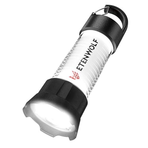 ETENWOLF 2-in-1 Lantern and Flashlight,6 Modes 1000LM Rechargeable Camping Light,5000mAh Super Bright Flashlight with UV,Waterproof Portable Tent Light for Camping,Emergency Light,Power Outage - Image 1