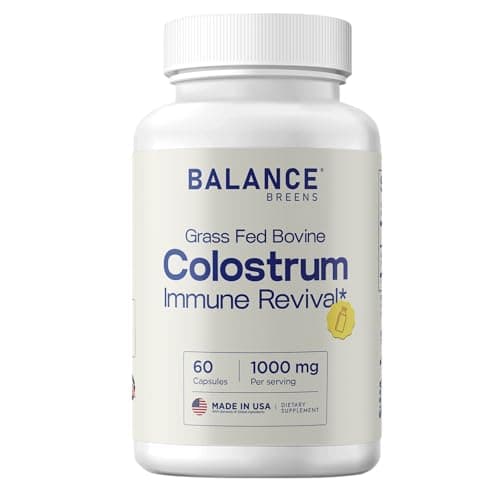 Balancebreens Colostrum 1000mg - 15% IgG Grass-Fed Bovine for Immune and Gut Health - Third-Party Tested - First Milking Only - 120 Veg Capsules - Image 1
