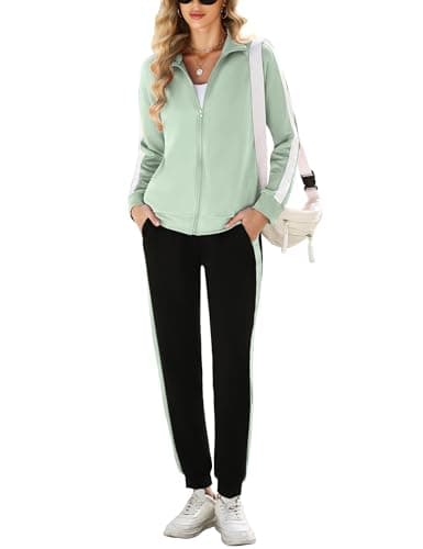 Marvmys Women Tracksuits Set Long Sleeve Full Zip Sweatsuit Sets 2 Piece Jogging Suits Outfits with Pockets - Image 1