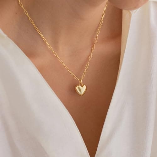 BAYLAY Gold Chain for Women - 18K Gold Plated Paperclip Necklace for Women Dainty Gold Necklace for Women Gold Chain Necklace Gold Jewelry Gifts Size 18 inch - Thumbnail 5