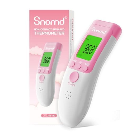 Snomd Digital Non-Contact Infrared Forehead Thermometer for Adults, Kids, and Baby, 3-in-1 Medical Grade Thermometer with Fever Indicator, Instant Reading, Backlit LCD Display - Image 1