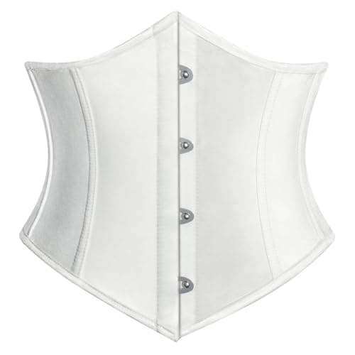 Scarlet Darkness Corset Belt for Women Fishbone Wide Waist Corset Pirate Belt White Size 10 - Image 1