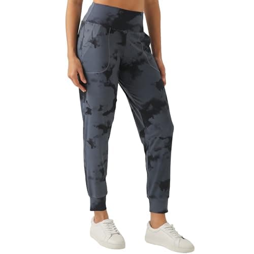 Rrosseyz Women's Joggers with Pockets Lightweight Soft Workout Athletic Pants for Camping Yoga Running(Ink Gray,XL) - Thumbnail 3
